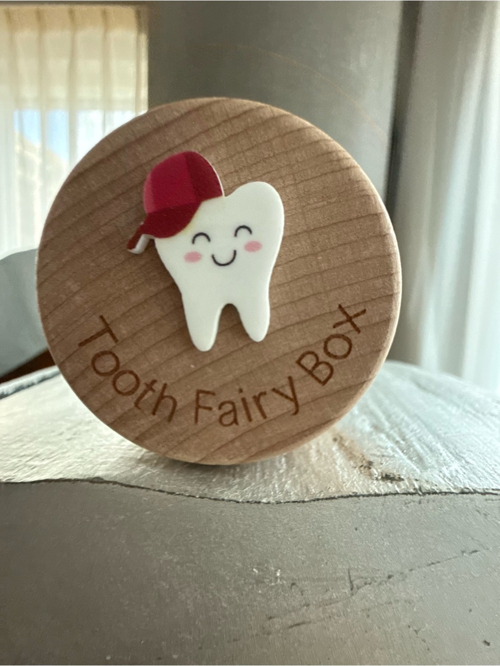 Wooden First Tooth Fairy Box Wooden Keepsake Container Memory Storage Case New